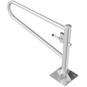 Swiveling gates | to be fixed by plugs, hot-dip galvanized | total width: 1500 mm | with triangular lock